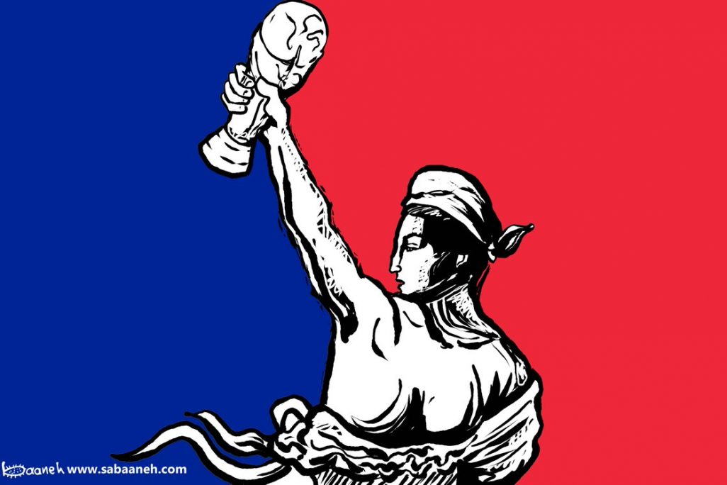 המהפכה הצרפתית השנייה, קריקטורה של Sabaaneh בטוויטר