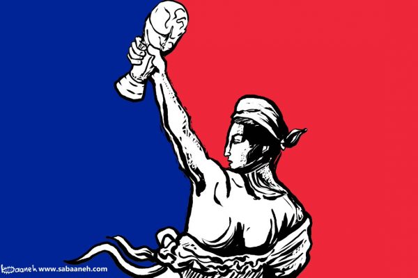 המהפכה הצרפתית השנייה, קריקטורה של Sabaaneh בטוויטר