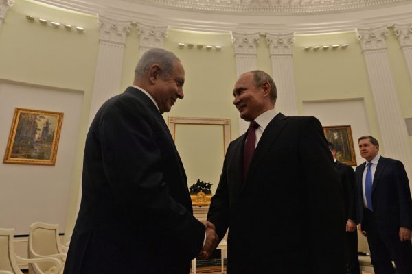 פגישת ראש הממשלה בנימין נתניהו עם ולדימיר פוטין בקרמלין, מוסקבה, 11 ביולי 2018. (צילום: קובי גדעון, לע''מ)