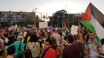 לקראת הפגנה נגד חוק הלאום בכיכר רבין, 11 באוגוסט 2018 (קרדיט: ועדת המעקב)