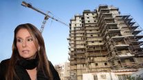 שרי אריסון על אתר בנייה (צילום:פלאש90 עיבוד: אידאה).
