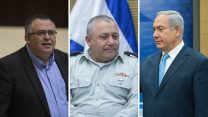 נתניהו, אייזנקוט וביטן (צילום: פלאש 90).