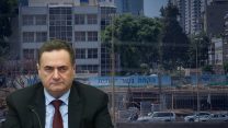 שר התחבורה ישראל כץ על רקע העבודות להקמת גשר יהודית (צילום: מרים אלסטרפלאש90 | פלאש90)