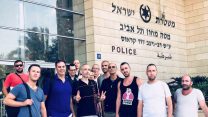 מגישים תלונה על הסתה נגד ערוץ 7, משה חסדאי ובנצי גופשטיין, 1 באוגוסט 2018 (צילום: הפנתרות הוורודות)