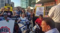 הפגנת הנכים והקשישים מול קריית הממשלה. 28 באוגוסט 2018 (צילום: טל כרמון)