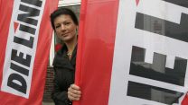 זארה ואגנקנכט, ראשת סיעת "השמאל" (Die linke). ארכיון  (apn Photo/Hermann J. Knippertz)