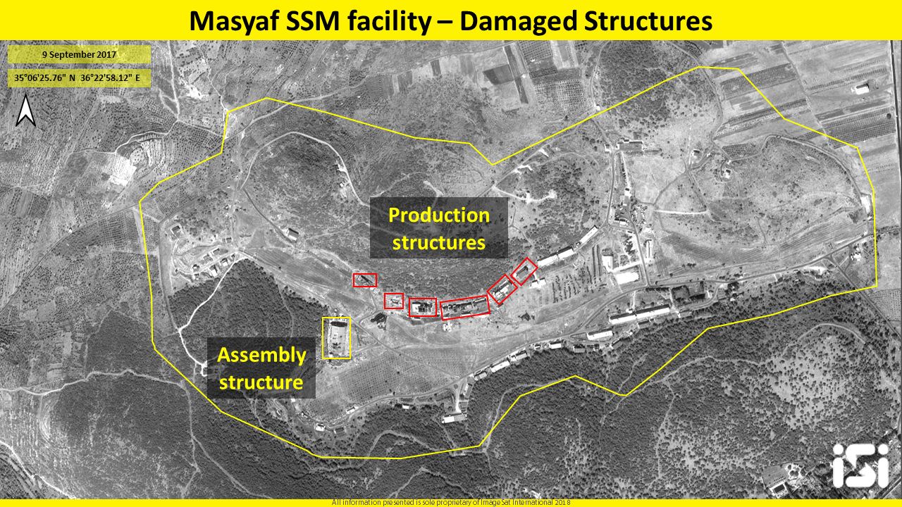 תמונות לווין מסוריה המוכיחות פעילות בניית מפעל טילים בסוריה (צילום: ImageSat International ISI)