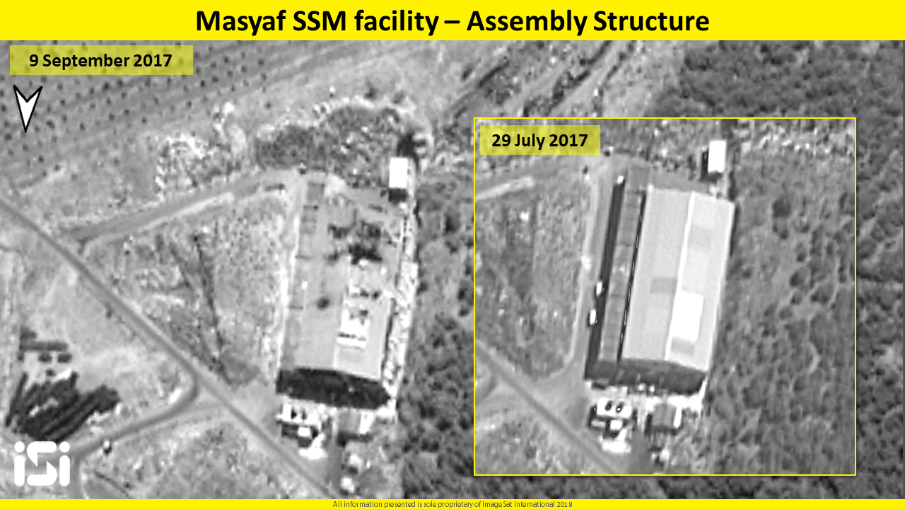 תמונות לווין מסוריה המוכיחות פעילות בניית מפעל טילים בסוריה (צילום: ImageSat International ISI)