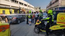 זירת אירוע הירי ברחוב חרוד בעפולה (צילום: תיעוד מבצעי מד"א)
