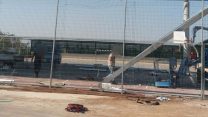 זירת תאונת העבודה בבית ספר בעפולה. 5 בספטמבר (צילום: דוברות המשטרה)