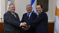מפגש טרילטרלי של ראש הממשלה בנימין נתניהו עם שר החוץ של יוון ניקוס קוסטיאס ושר החוץ של קפריסין ניקוס קריסטודילידיס (חיים צח/ לע"מ)