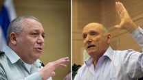 נציב קבילות החיילים, האלוף (במיל') יצחק בריק והרמטכ"ל רא"ל גדי אייזנקוט (צילום: קובי גדעון/ יונתן זינדל/ פלאש90)
