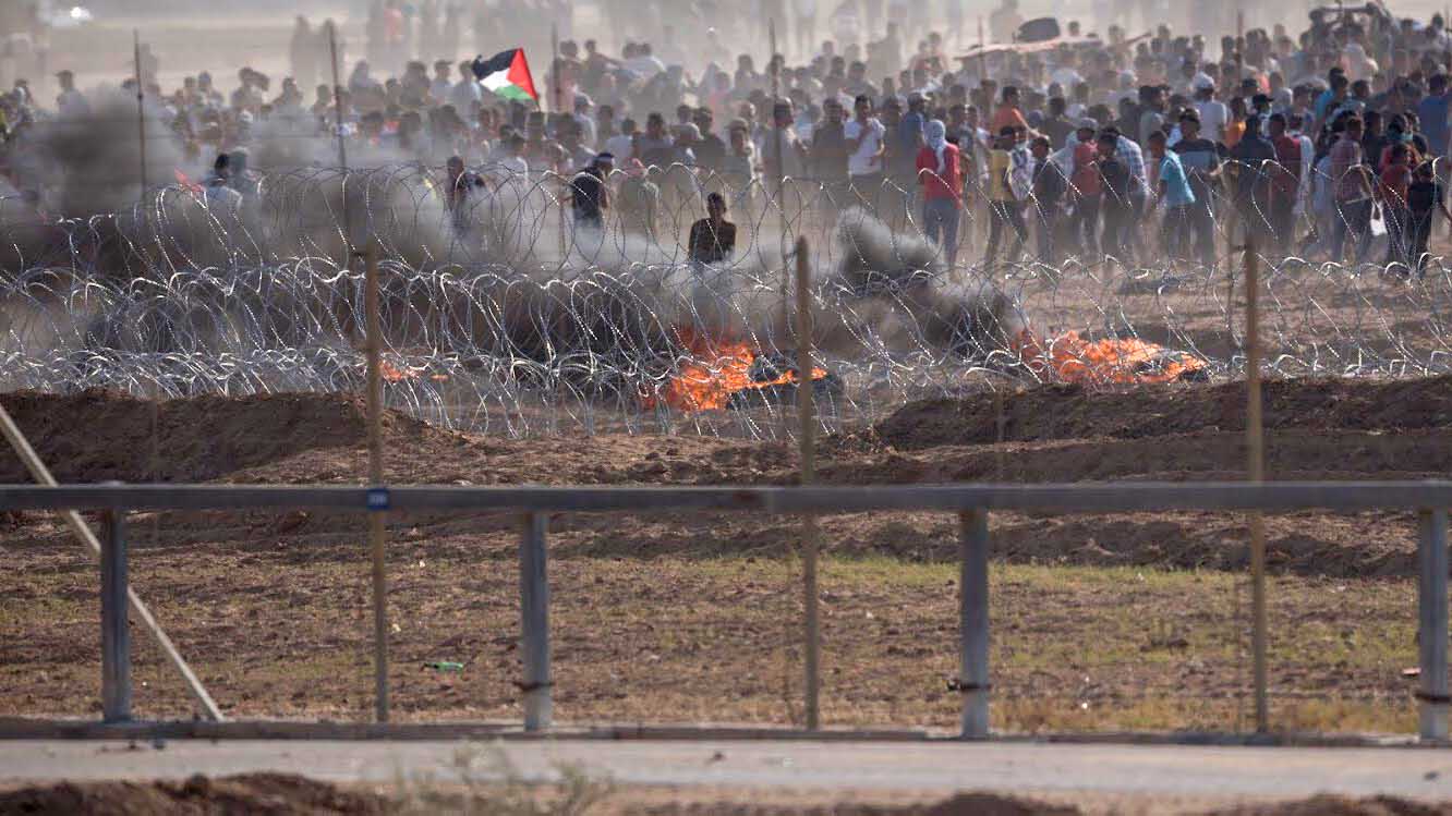 מהומות בגבול עזה, 29 בספטמבר 2018 (צילום: דו&quot;צ)