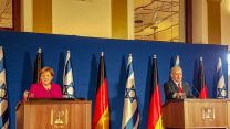 רה"מ נתניהו וקנצלרית גרמניה מרקל. 4 באוקטובר 2018 (צילום: שי ניר)