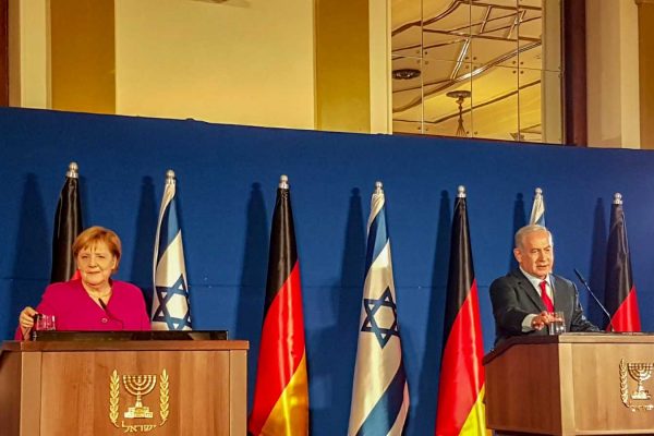 רה"מ נתניהו וקנצלרית גרמניה מרקל. 4 באוקטובר 2018 (צילום: שי ניר)