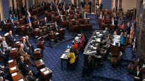 דיון והצבעה בסנאט, 5 באוקטובר 2018 (Senate TV via AP)