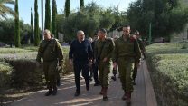 ליברמן בהערכת מצב באוגדת עזה, 16 באוקטובר 2018 (אריאל חרמוני, משרד הביטחון)