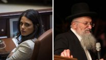 הרב שמואל אליהו, השרה איילת שקד (דוד כהן, הדס פרוש / פלאש90)