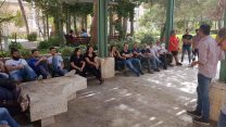 אסיפת עובדים בנס טכנולוגיות לקראת העיצומים בביה"ח הדסה (דוברות ההסתדרות)