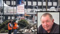 עבודות הרכבת הקלה בתל אביב ובני גרינברג ז"ל  (פלאש90 / באדיבות הפורום למניעת תאונות עבודה)