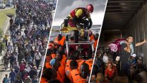 מהגרים ברחבי העולם. (AP Photo/Javier Fergo/Rodrigo Abd/Diana Ulloa)