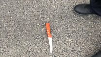 הסכין באמצעותה נעשה ניסיון פיגוע הדקירה בצומת אליאס (צילום: דו"צ)