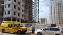 קריסת פיגומים באתר בנייה (לאתר המצולם אין קשר לכתבה, קרדיט: דוברות מד"א)