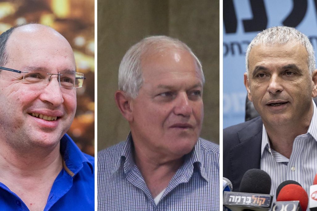 שר האוצר, משה כחלון; שר העבודה, חיים כץ ויו"ר ההסתדרות, אבי ניסנקורן (צילום: פלאש90) שר האוצר, משה כחלון; שר העבודה, חיים כץ ויו"ר ההסתדרות, אבי ניסנקורן (צילום: פלאש90)