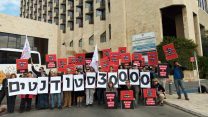 הפגנת עובדי הסגל הבכיר במכללות הציבוריות (קרדיט: יח"צ כח לעובדים)