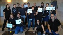 עובדי נס טכנולוגיה בשביתה (באדיבות איגוד הסלולר האינטרנט וההיי טק)