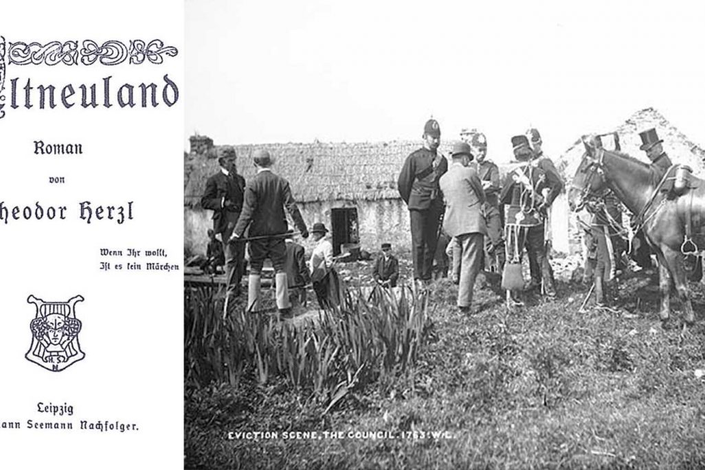 האיכרים האיריים (אילוסטרציה) שהיוו השראה ל'כפר חדש' בספרו של הרצל "אלטנוילנד"