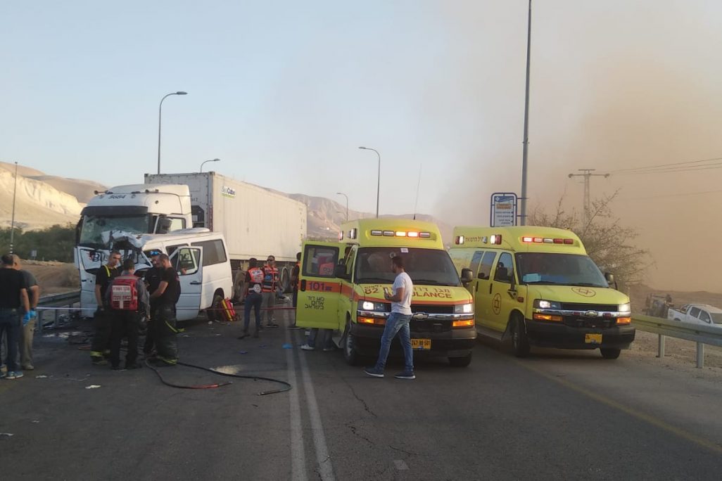תאונה בכביש הבקעה (צילום: משטרת ישראל)