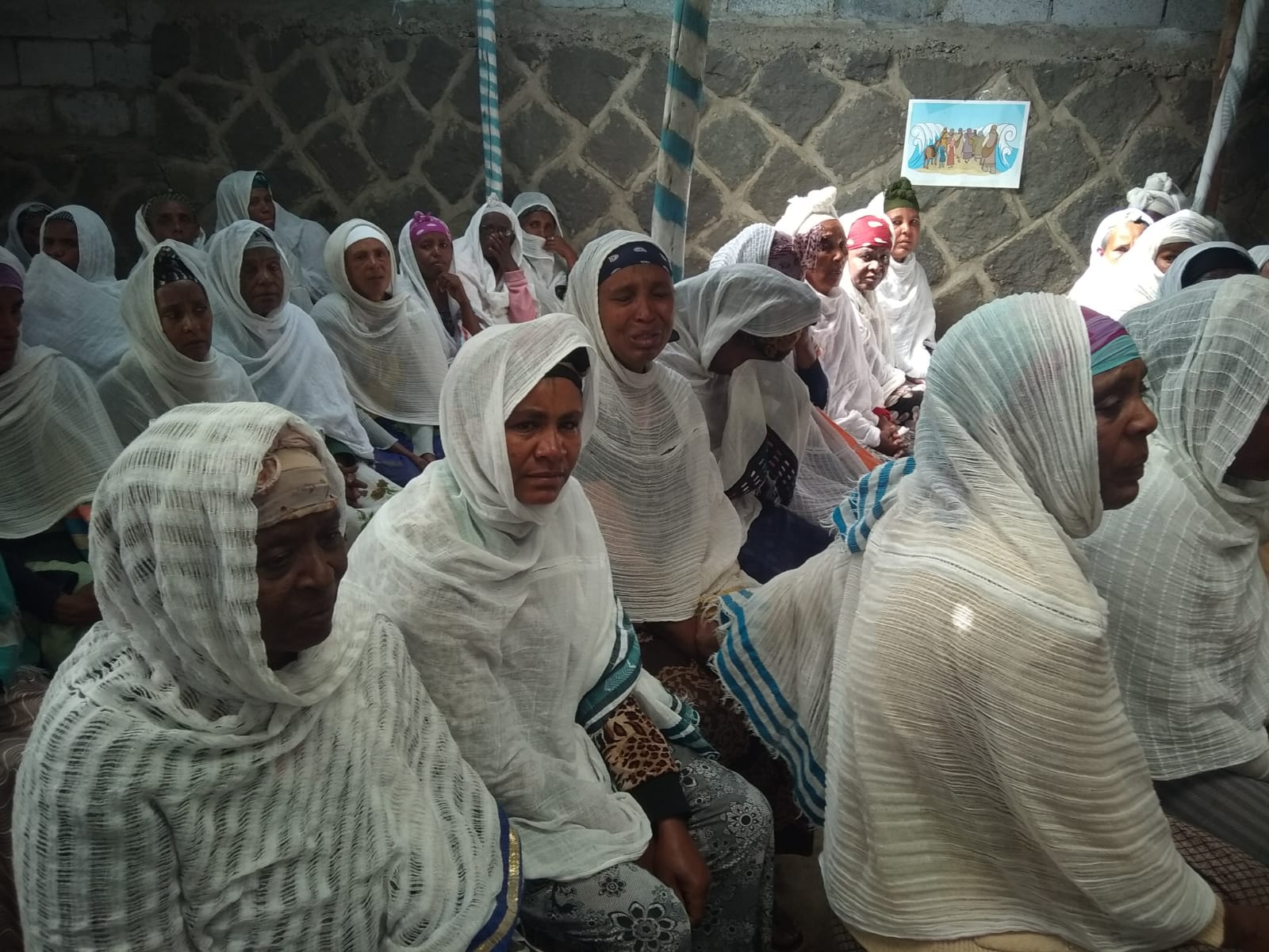 נשים הממתינות לעלייה באתיופיה, בהפגנה בבית הכנסת באדיס אבבה 19 בנובמבר 2018 (צילום ארכיון: מטה המאבק להעלאת יהודי אתיופיה)