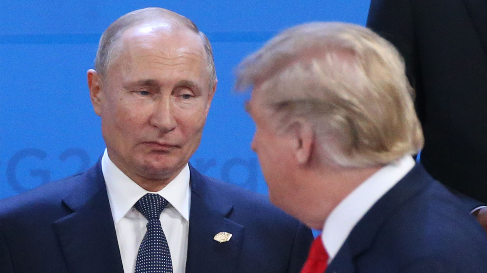נשיא ארה&quot;ב טראמפ ונשיא רוסיה פוטין בפסגת ועידת G-20. 30 נובמבר 2018 (Photo by Mikhail Svetlov/Getty Images)
