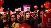 עצרת מאבק באלימות נגד נשים, כיכר רבין, 4 בדצמבר 2018 (מרים אלסטר/פלאש90)