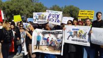 הפגנת העובדות הסוציאליות בבאר שבע. (צילום: איגוד העובדים הסוציאליים)