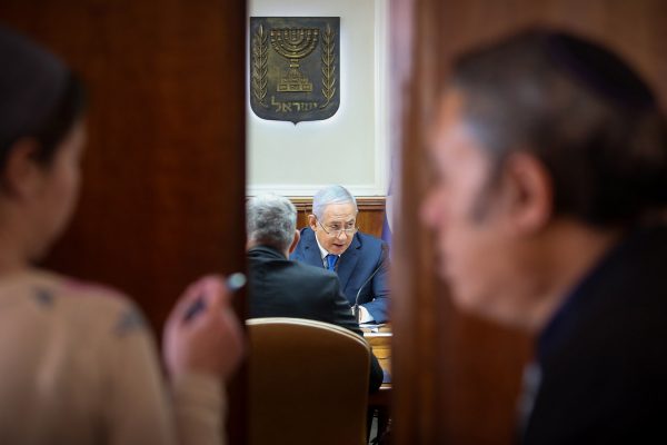 נתניהו בישיבת קבינט 16 בדצמבר 2018 (מארק ישראל סלם/פלאש90)