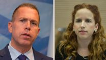 ח"כ סתיו שפיר והשר לעניינים אסטרטגיים, גלעד ארדן (יונתן זינדל / Roy Alima / פלאש90)