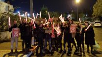 הפגנה מול ישיבת ועדת השרים לטיפול באלימות נגד נשים (ללא קרדיט)