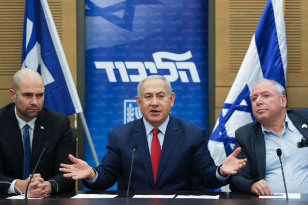 רה"מ נתניהו בישיבת סיעת הליכוד (צילום ארכיון: יונתן זינדל/פלאש90)