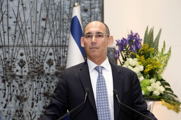 נגיד בנק ישראל, פרופ' אמיר ירון, בטקס המינוי שנערך בבית הנשיא. 24 בדצמבר 2018 (דוברות בנק ישראל)