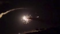 טילים מעל סוריה, תמונה מתוך סרטון שהפיצה סוכנות חדשות סורית , 25 בדצמבר 2018  (SANA via AP)