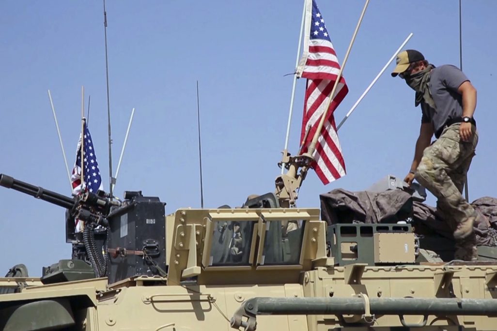 כוחות צבא ארה"ב בסוריה (AP Photo via APTV)