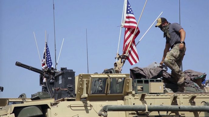 כוחות צבא ארה&quot;ב בסוריה (AP Photo via APTV)