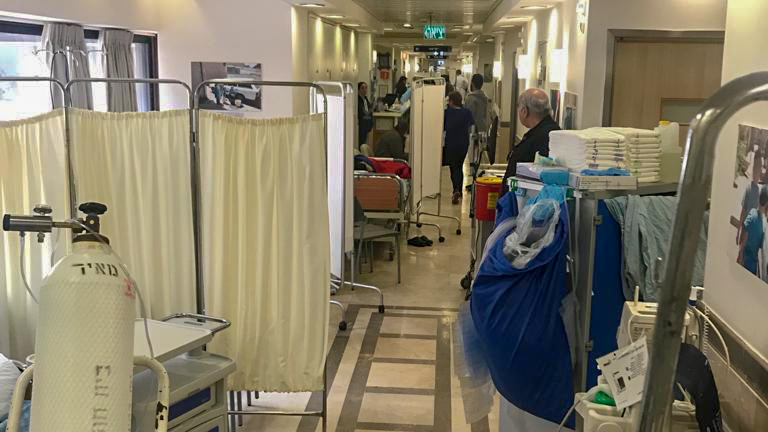 מחלקה פנימית בבית החולים 'מאיר' בכפר סבא, ינואר 2019