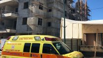 זירת תאונת עבודה באתר בנייה (צילום אילוסטרציה: מד"א)