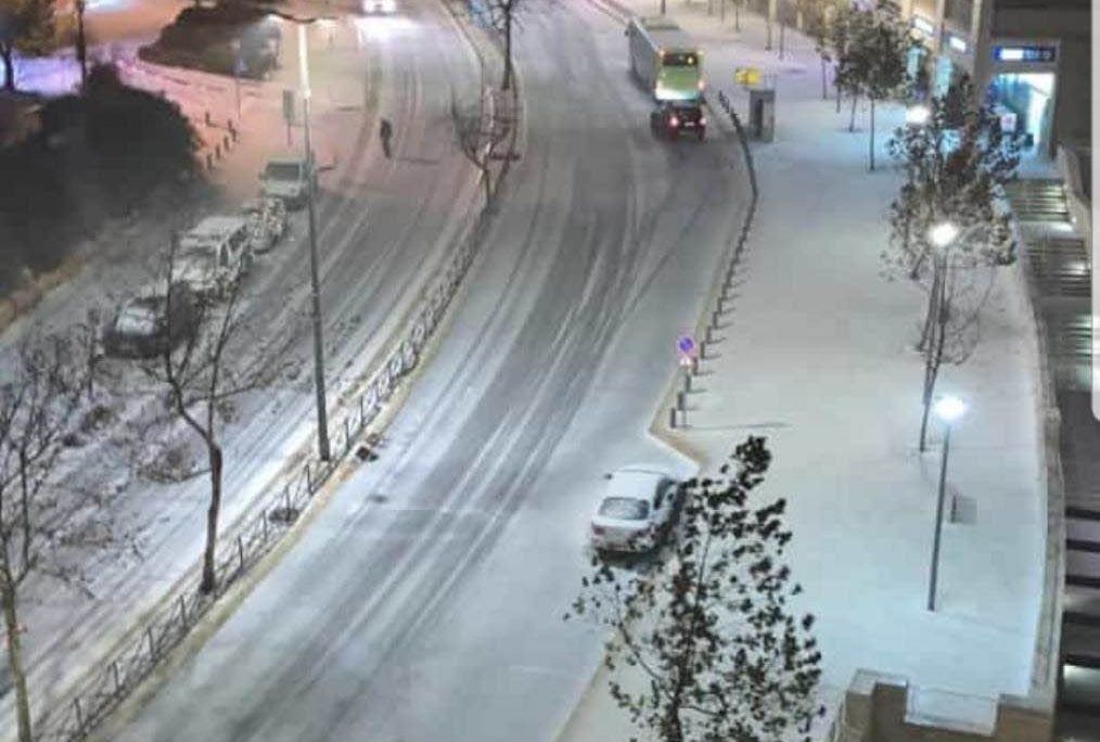 שלג בירושלים הערב (צילום: נדב שניידר)