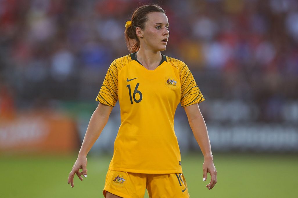 שחקנית הכדורגל האוסטרלית היילי ראסו (צילום: Getty Images).