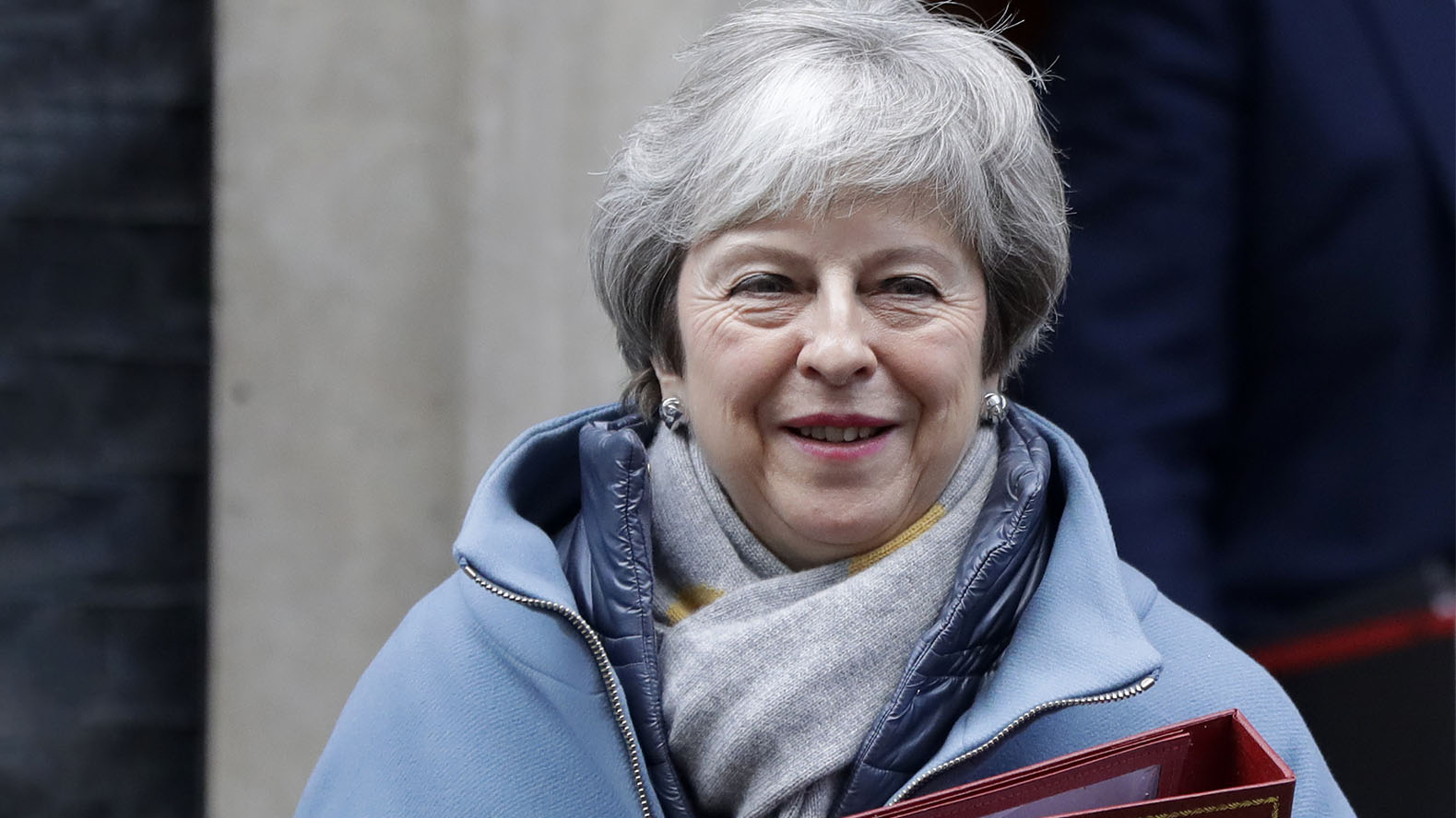 Britain's Prime Minister Theresa May leaves Downing Street to attend parliament in London, Monday, Jan. 21, 2019. Prime Minister Theresa May is set to unveil her new plan to break Britain's Brexit deadlock — and it's expected to look a lot like the old plan decisively rejected by Parliament last week. (AP Photo/Kirsty Wigglesworth)