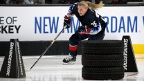 קנדאל קוין מחליקה בתחרות האולסטאר של ה-NHL 25 בינואר 2019 (Photo by BruceBennett/Getty Images IL)
